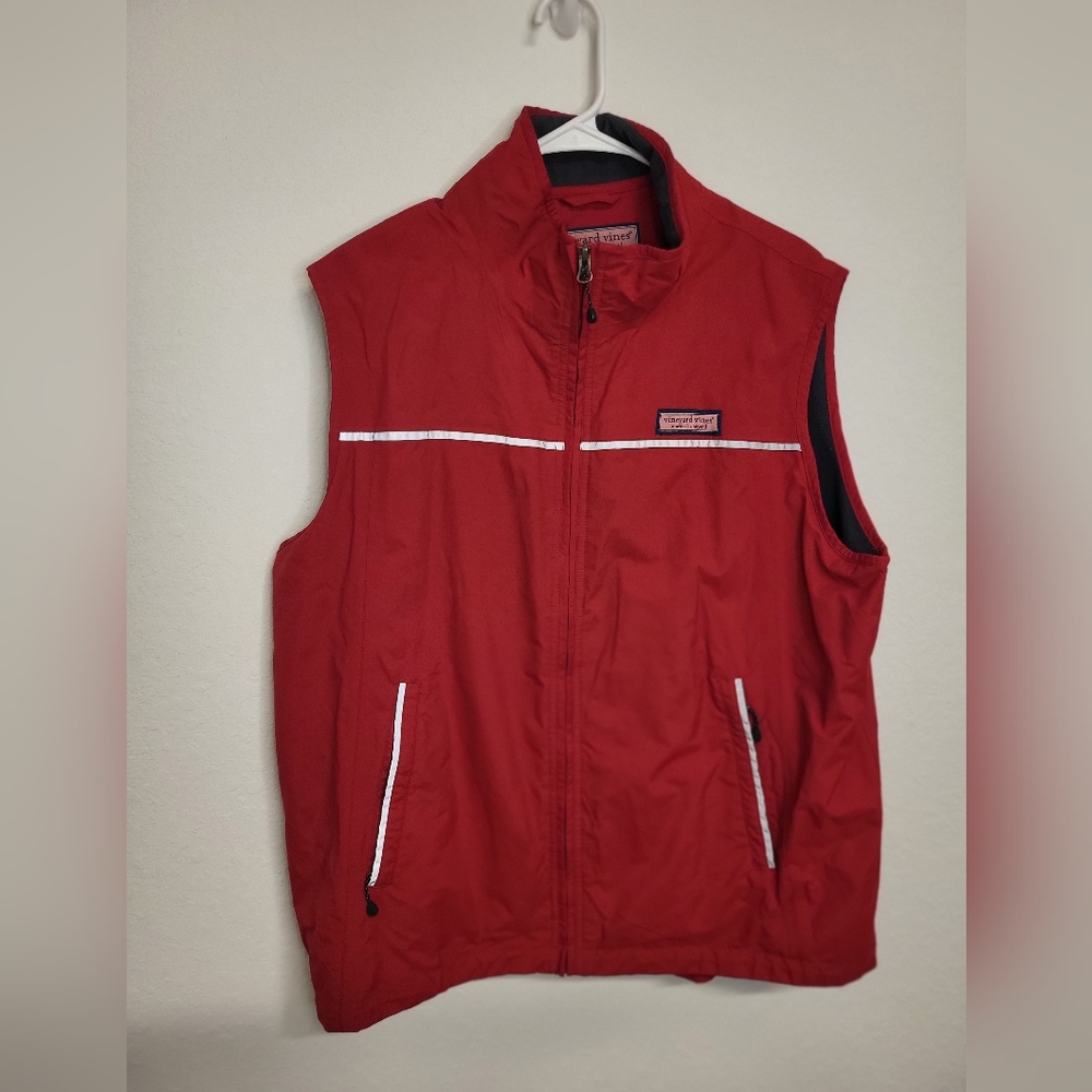 Vineyard Vines Nor'easter Fleece Lined Reflective Nylon Vest Outerwear - Me